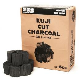 【国産木炭】 久慈 カット木炭 6kg KUJI CUT CHARCOAL なら 切炭 岩手県産木炭 岩手切炭 キャンプ バーベキュー