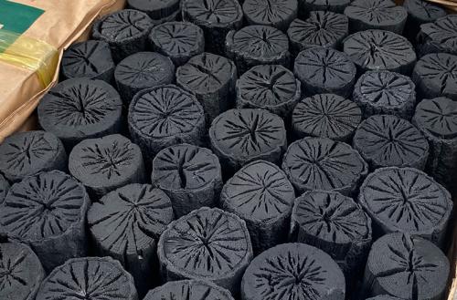 【国産木炭】 岩手切炭 なら 堅一級 丸炭 6kg 袋 [インテリア・消臭][菊炭][茶炭][囲炉裏][茶道][お茶][茶事][練習][研修]