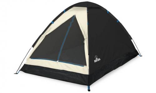 テント 組立式2人用ドームテント(ブラック) Montagna モンターナ レジャー アウトドア キャンプ 簡易テント HAC3048