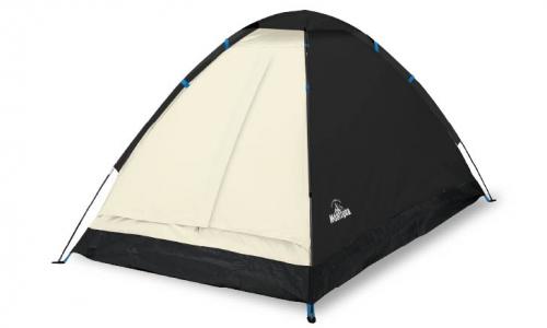 テント 組立式2人用ドームテント(ブラック) Montagna モンターナ レジャー アウトドア キャンプ 簡易テント HAC3048